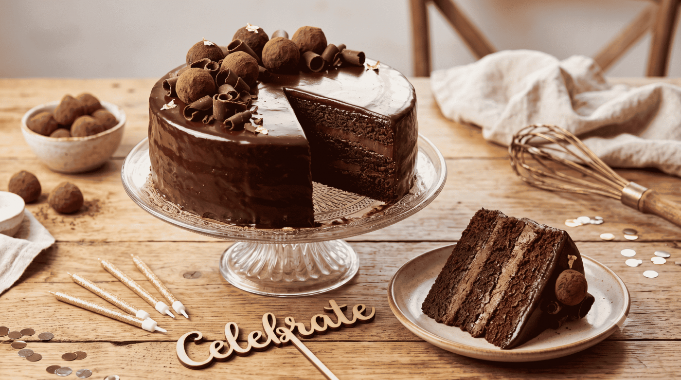 Chocolate Truffle Cake Recipe with Eggs for Birthdays and Anniversaries