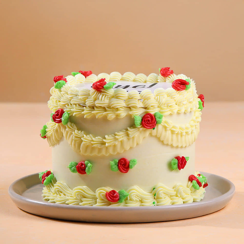 Goodbye Seventeen Fire Cake side view