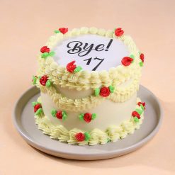 Goodbye Seventeen Fire Cake front angled view