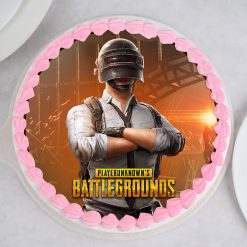 PUBG champion cake top view